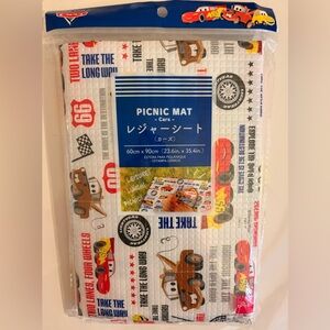 Disney Daiso Japan Pixar Cars Picnic Mat Outdoor Lightning McQueen 60cmX90cm New